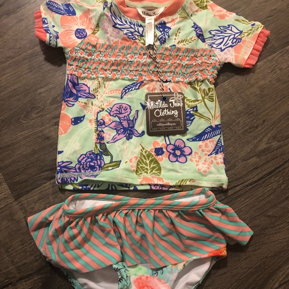Matilda Jane NWT 18-24 mo s/s rashguard bikini - Picture 2 of 4
